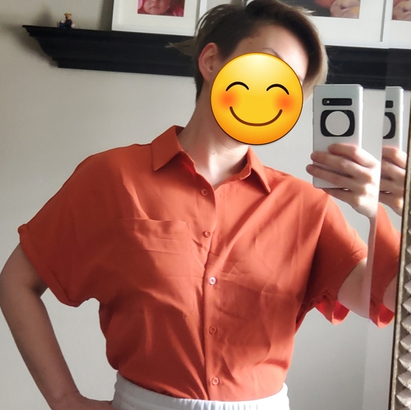 Flowy, collar button up - Picture 5 of 5